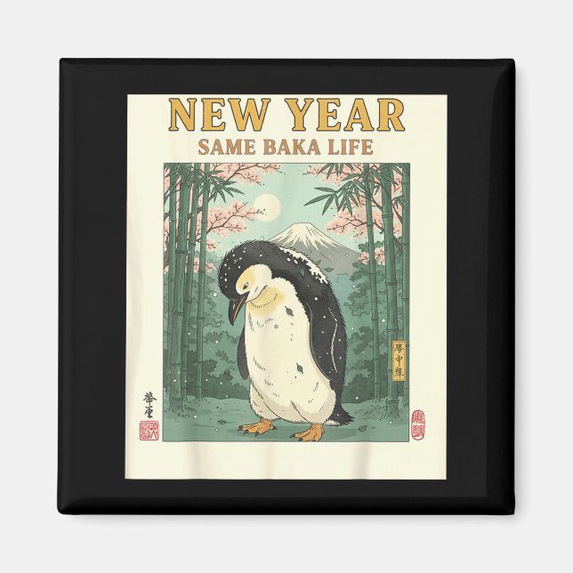 Imã New Year Same Baka Life Penguin New Year 2026 Reso (Frente)