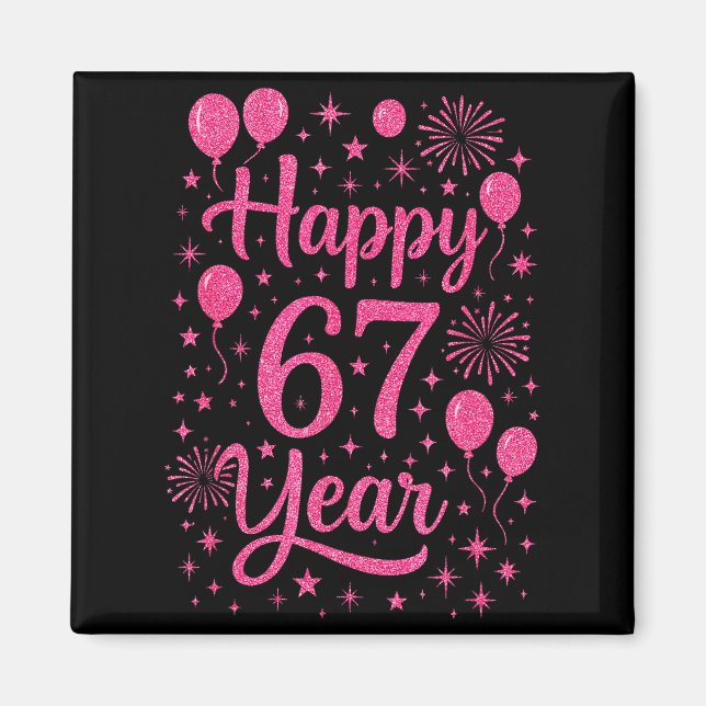 Imã New Year's Eve 2026 Happy 67 Year Gen Z Funny Meme (Frente)