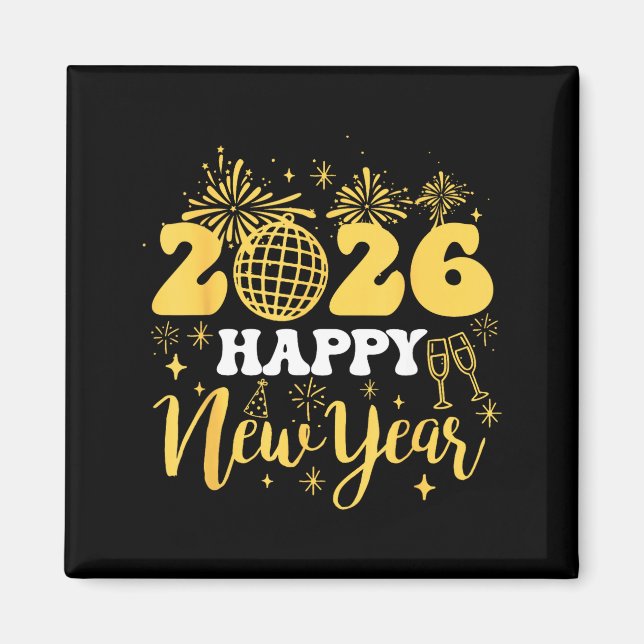 Imã New Years Eve Party Supplies 2026 Happy New Year 2 (Frente)
