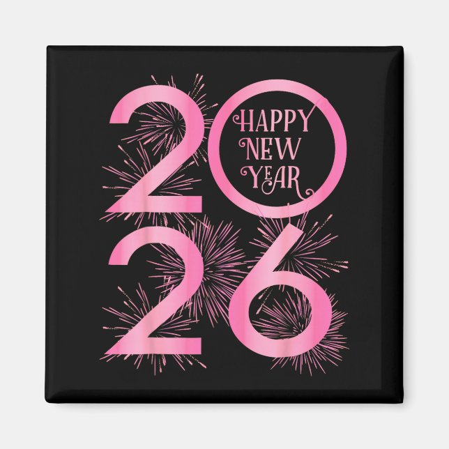 Imã New Years Eve Party Supplies 2026 Happy New Year F (Frente)