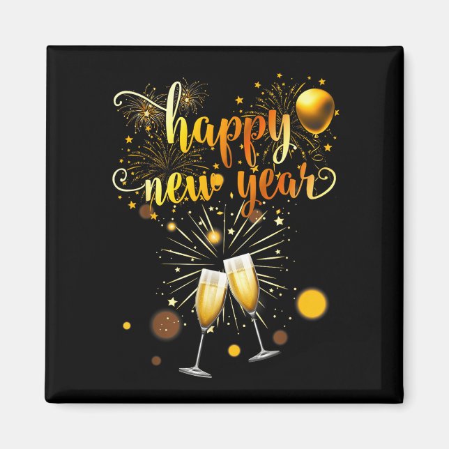 Imã New Years Eve Party Supplies 2026 Happy New Year F (Frente)