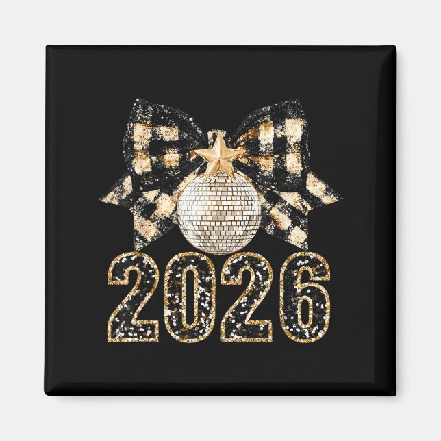 Imã New Years Eve Party Supplies 2026 Happy New Year F (Frente)