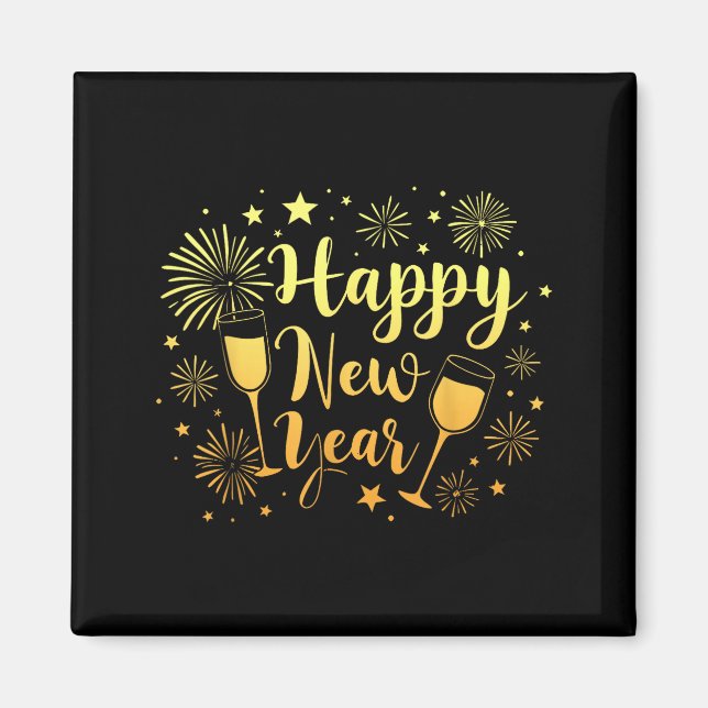 Imã New Years Eve Party Supplies 2026 Happy New Year F (Frente)