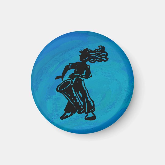 Imã New York Boogie Nights Drum Blue (Frente)