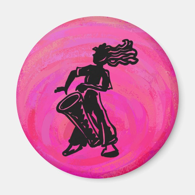 Imã New York Boogie Nights Drum Hot Pink (Frente)
