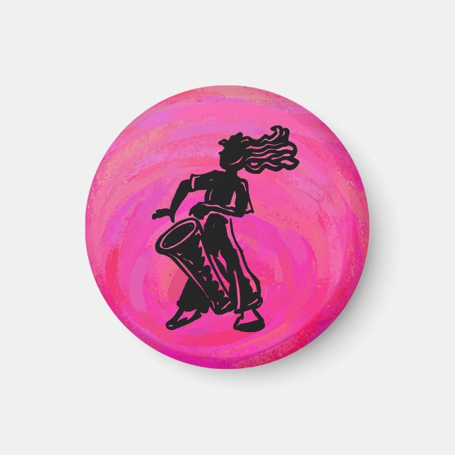 Imã New York Boogie Nights Drum Hot Pink (Frente)