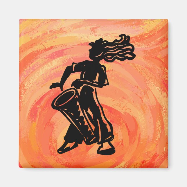 Imã New York Boogie Nights Drum Orange (Frente)