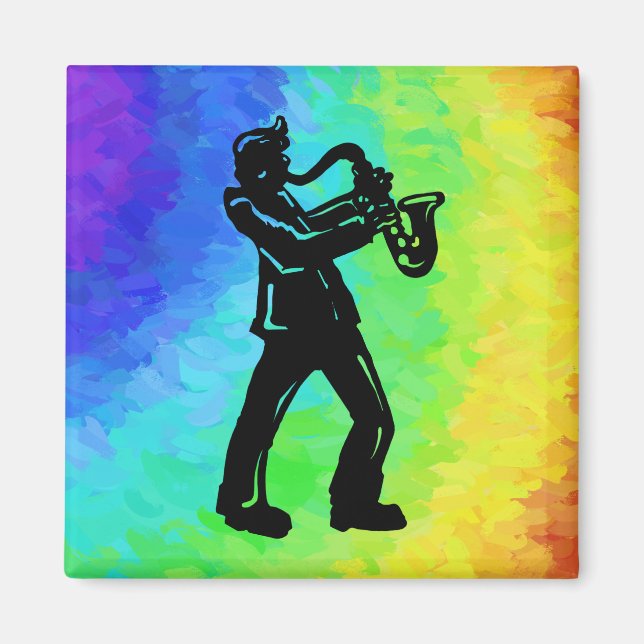 Imã New York Boogie Nights Saxofone Rainbow (Frente)
