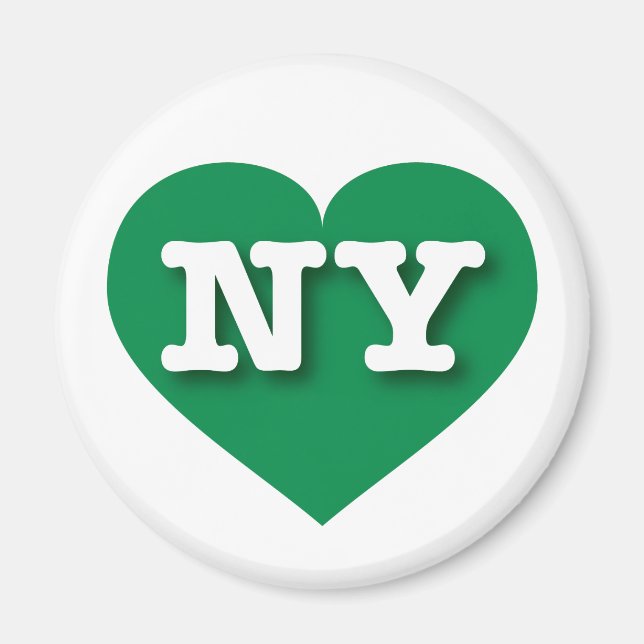 Imã New York Green Heart - Eu amo NY (Frente)