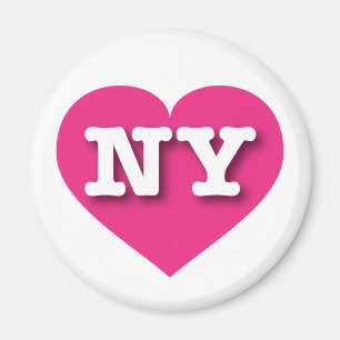 Imã New York Hot Pink Heart - Big Love
