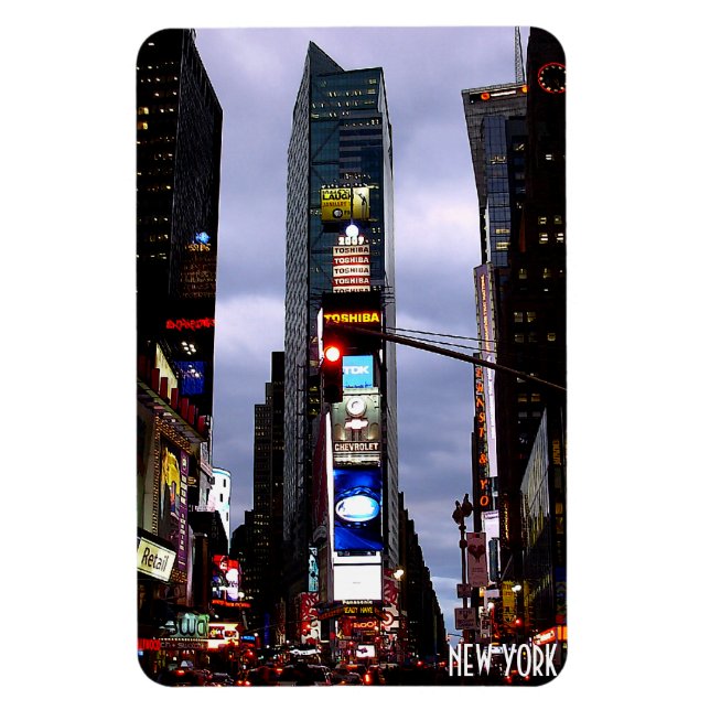Ímã New York Magnet NY City Time Square NY Souvenir (Vertical)