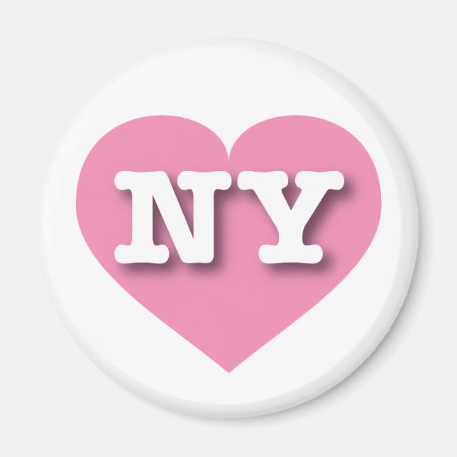 Imã New York Pink Heart - Eu amo NY (Frente)