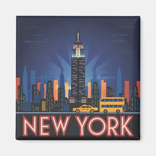 Imã New York USA vintage (Frente)