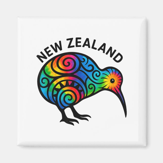 Imã New Zealand Vacation, New Zealand Souvenirs, Kiwi  (Frente)