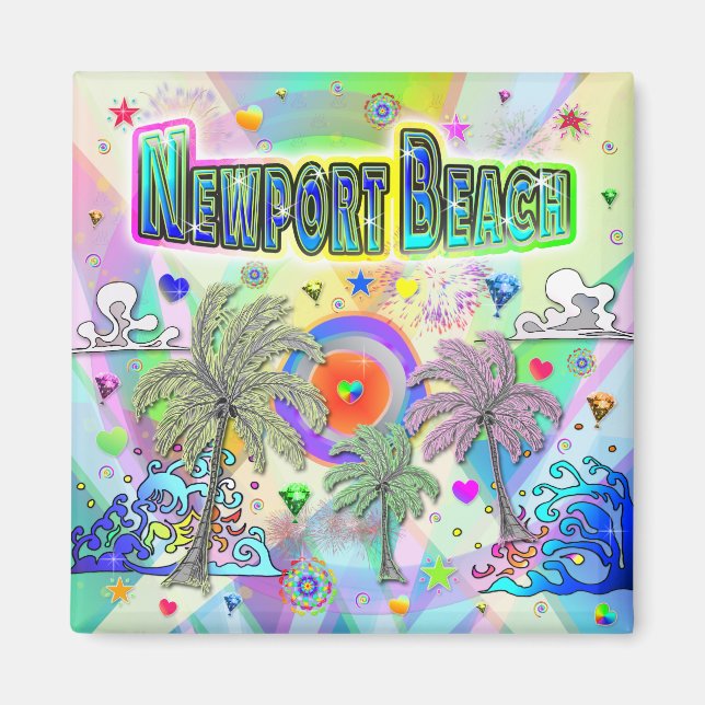 Imã Newport Beach Deep Drenet Magnet (Frente)