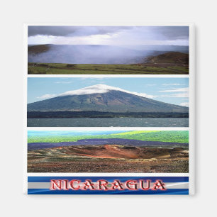 Imã NI - Nicarágua - Colagem Mosaica Volcano