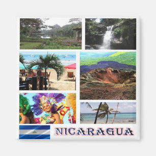 Imã NI - Nicarágua - Mosaico vulcânico - Colagem