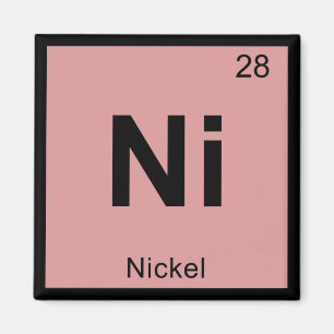 Imã Ni - Química do Níquel Símbolo da Tabela Periódica