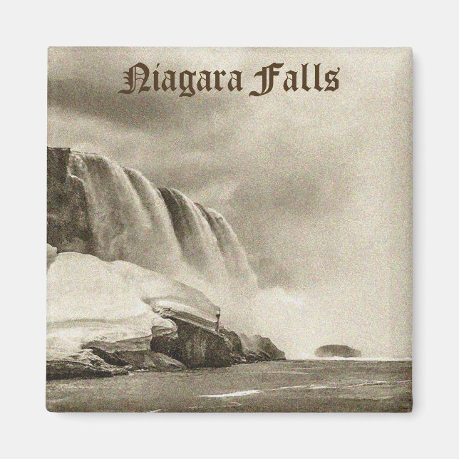 Imã Niagara Cai Um Magneto Sepia Antiquado (Frente)