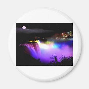 Imã Niagara-Queda-sob-projector-em-noite