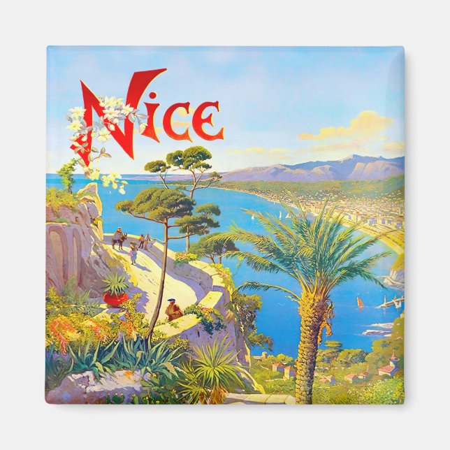 Imã Nice France viagens vintage (Frente)