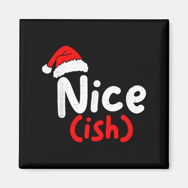 Imã Nice (ish) Naughty Angel Funny Christmas List Fami (Frente)