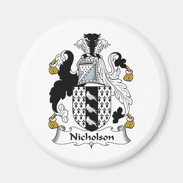 Imã Nicholson Family Crest (Frente)