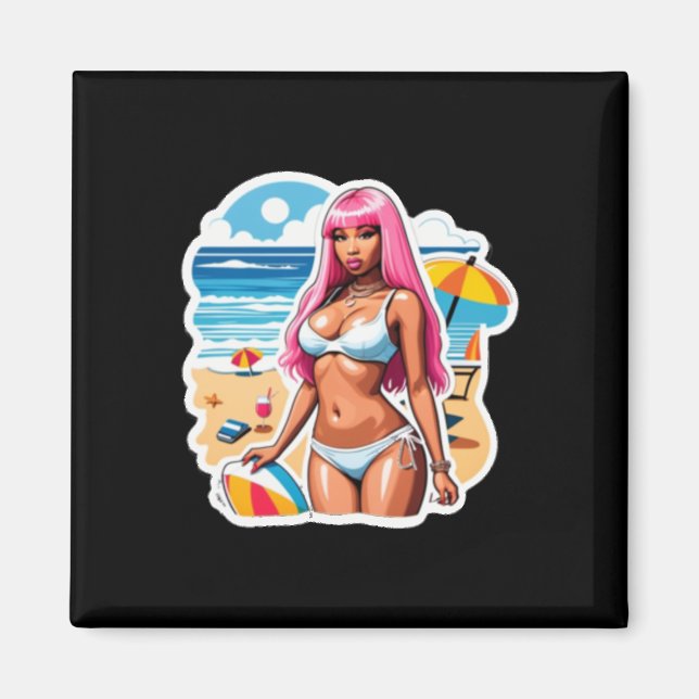 Imã Nicki Minaj Beach Sticker (Frente)