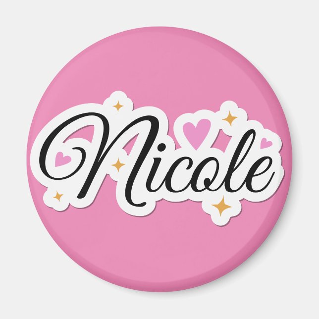 Imã Nicole name fofo design (Frente)
