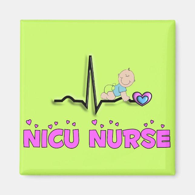 Imã NICU Enfermeira QRS Design (Frente)