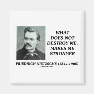 Imã Nietzsche o que não me destrói faz mais forte