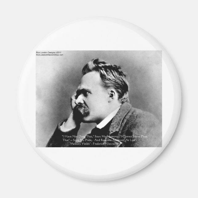 Imã Nietzsche "Orgulho Vs Memória" Wisdom Cote Ofertas (Frente)