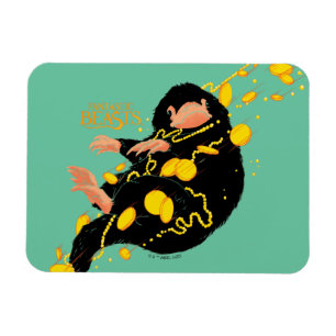 Ímã Niffler Flutuando Com Dourado