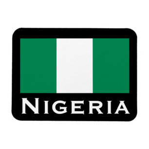 Ímã Nigéria com bandeira nigeriana (África Ocidental)