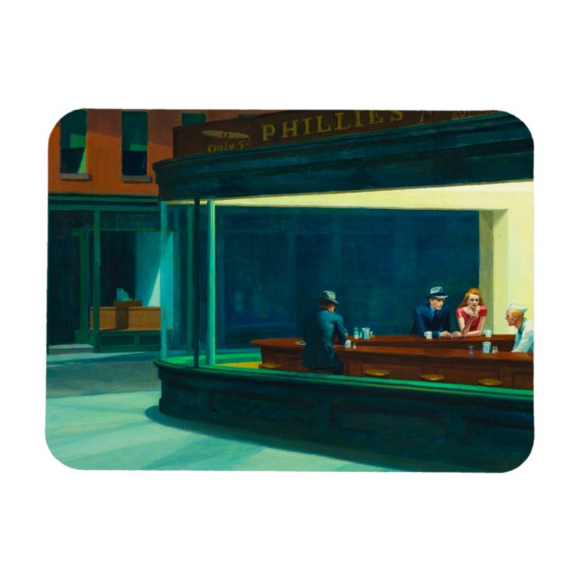 Ímã Nighthawks, 1942 por Edward Hopper (Horizontal)