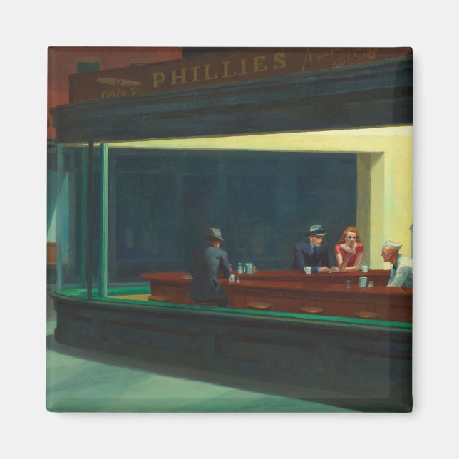 Imã Nighthawks - Edward Hopper (Frente)
