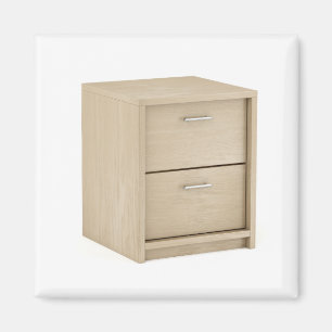 Imã Nightstand de madeira com duas gavetas