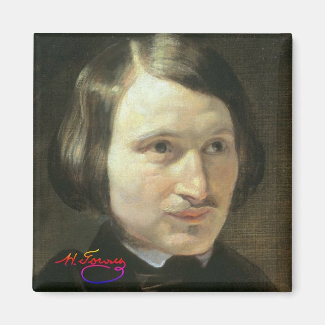 Imã Nikolai Gogol Retrato e Assinatura (Frente)