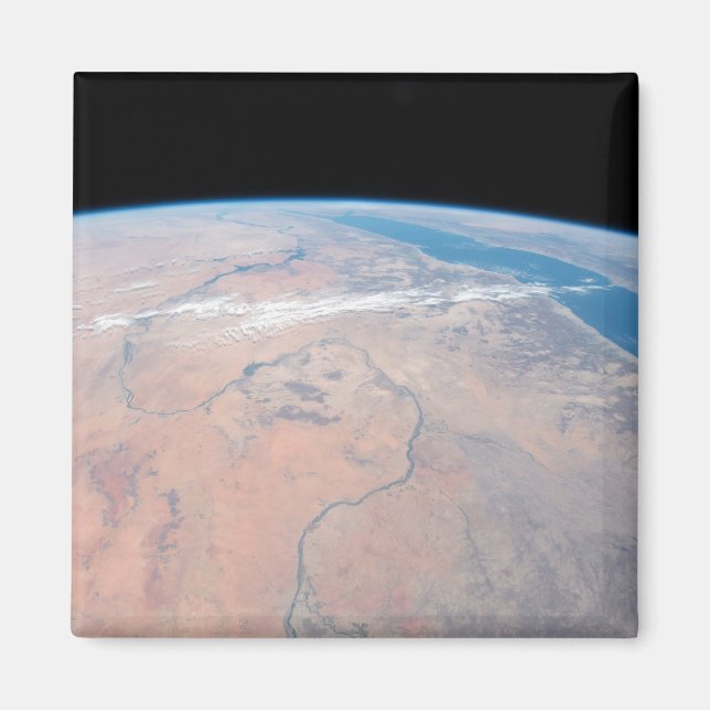 Imã Nile River Winding Para Baixo Ao Lado Do Mar Verme (Frente)