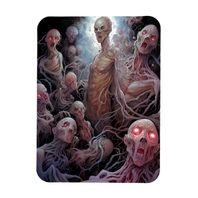 Ímã Ninho De Zombies Mortos Arte De Horror (Vertical)
