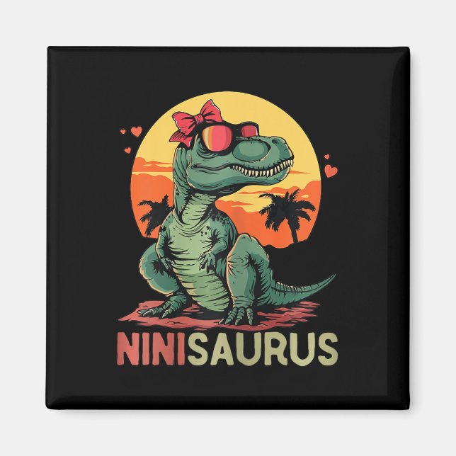 Imã Ninisaurus Dino Dinossauro Nini-saurus T-rex Mãe (Frente)