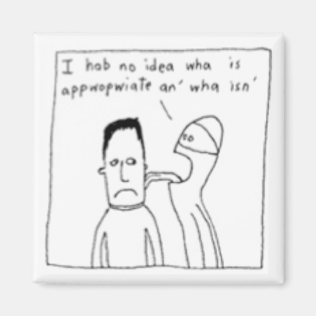 Imã Ninja Branca Fica Muito Perto (Frente)