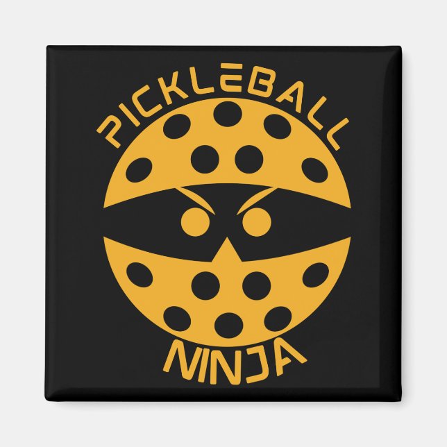 Imã Ninja-de-picleball - laranja (Frente)