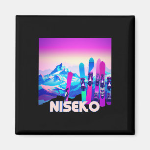Imã Niseko Ski - Estilo De anos 80 Retroativo, Esqui E