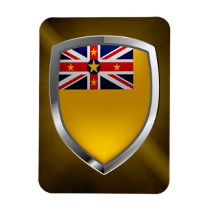 Ímã Niue emblema metálico