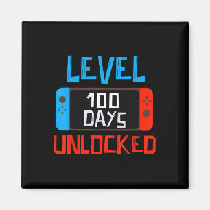 Imã Nível 100 Dias Escola Desbloqueou Gamer Boys Engra