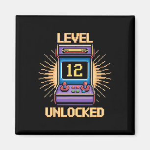 Imã Nível 12 Desbloquear Aniversário Gamer 12 Anos Víd