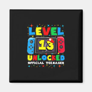 Imã Nível 13 Desbloqueado Gamer Presente de 13º Aniver