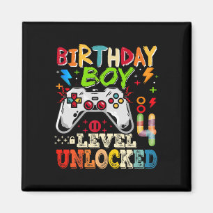 Imã Nível 4 Desbloqueado Video Gamer Aniversário de 4
