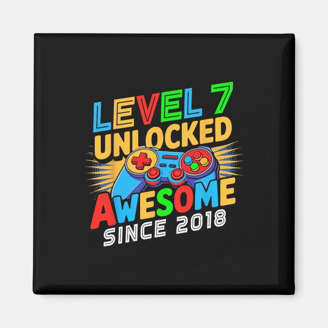 Imã Nível 7 Desbloqueado Incrível Desde o 7º Aniversár (Frente)
